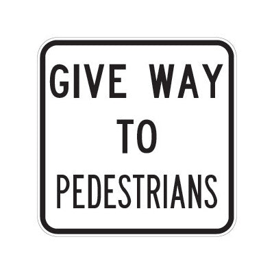 R2-10 Give way to pedestrians 300x600