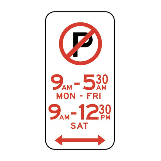 R5-41 - No Parking (with times)
