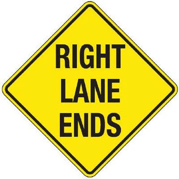 W4-9R Right Lane Ends