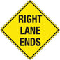 W4-9R Right Lane Ends
